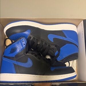 Nike Air Jordan 1 Mid — Black/Blue Men's Sneakers